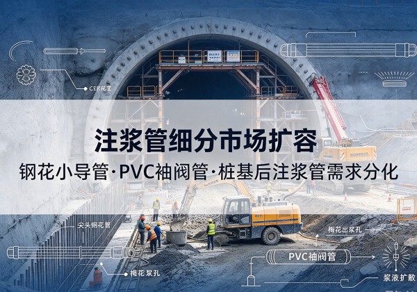 通海注浆管细分市场扩容，隧道钢花小导管、PVC 袖阀管、桩基后注浆管需求分化